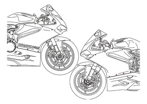 CNC Racing Ducati Verkleidungsschraubensatz alu (15 stk)