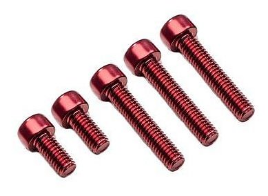 CNC Racing Ducati Fuel tank cap screws kit Alu (5 pcs) gold