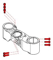 CNC Racing Kit viti piastra di sterzo inferiore PSB02/PSB05