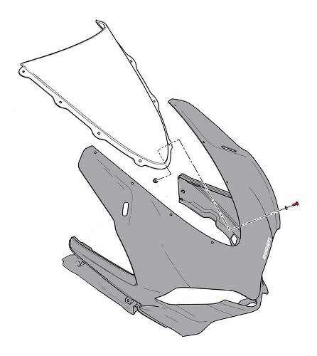 CNC Racing Schraubensatz Verkleidung (8 stk), schwarz,