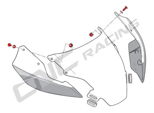 CNC Racing Kit viti cupolino originale, 4 pz., oro -