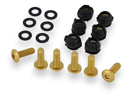 CNC Racing Screen bolt kit, 6 pcs., gold - Ducati SBK