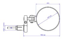 CNC Racing Rétroviseur, Rocket, droite, Ø81mm, noir/argent,