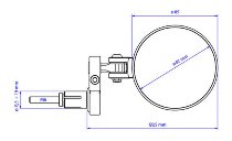 CNC Racing Rétroviseur, Rocket, gauche, Ø81mm, noir -