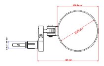 CNC Racing Lenkerendenspiegel, Rocket, Ø94,5mm, rechts,