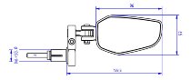 CNC Racing Specchio bar-end, EVO, nero, destro - universale