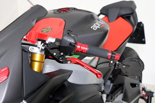 CNC Racing Adapter for bar-end mirror, black - Aprilia RS