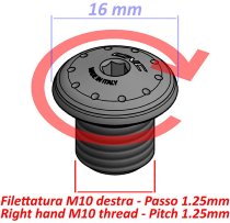 CNC Racing Stopfen für Spiegelaufnahme, Rechtsgewinde,