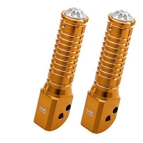 CNC Racing Ducati Passenger fold up footpegs Scrambler gold