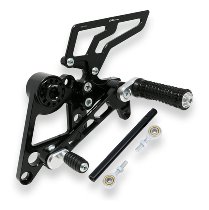 CNC Racing Adjustable rear sets, black - Ducati Monster