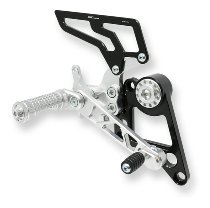 CNC Racing Adjustable rear sets, silver - Ducati Hypermotard