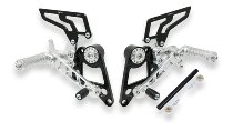 CNC Racing Adjustable rear sets, silver - Ducati Hypermotard