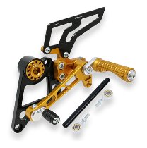 CNC Racing Adjustable rear sets, gold - Ducati Monster