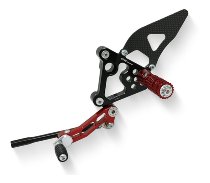 CNC Racing Adjustable rear sets, red - Ducati Superbike