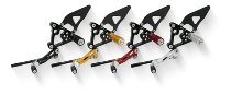 CNC Racing Adjustable rear sets, red - Ducati Superbike