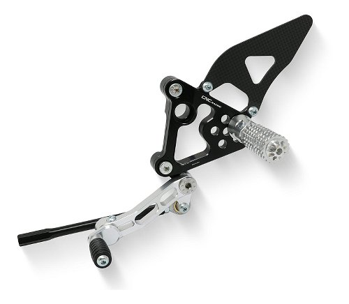 CNC Racing Adjustable rear sets, silver - Ducati Superbike