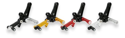 CNC Racing Adjustable rear sets, black - Ducati Diavel 1200