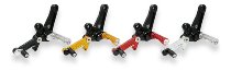 CNC Racing Adjustable rear sets, black-gold - Ducati Diavel