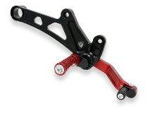 CNC Racing Adjustable rear sets, black-red - Ducati Diavel