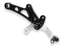 CNC Racing Adjustable rear sets, black-silver - Ducati