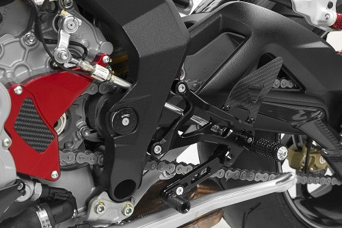 CNC Racing Adjustable rear sets, black - MV Agusta