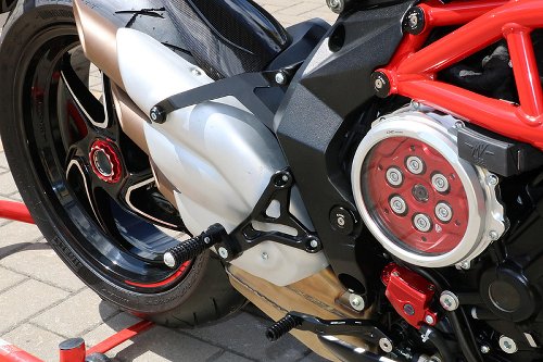 CNC Racing Pedane pilota regolabili, nero - MV Agusta