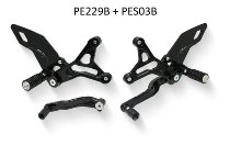 CNC Racing Pedane pilota regolabili, nero - MV Agusta