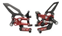 CNC Racing Adjustable Rear sets, EVO GP, red - Ducati