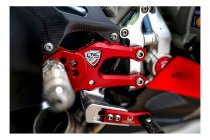 CNC Racing Adjustable Rear sets, RPS, PRAMAC, red - Ducati