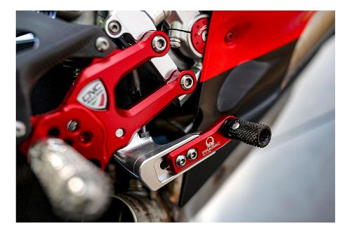 CNC Racing Adjustable Rear sets, RPS, PRAMAC, red - Ducati