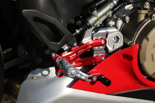 CNC Racing Adjustable rear sets RPS, folding, Carbonium,