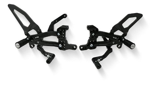 CNC Racing Sistema di pedane regolabili, carbonio, nero -