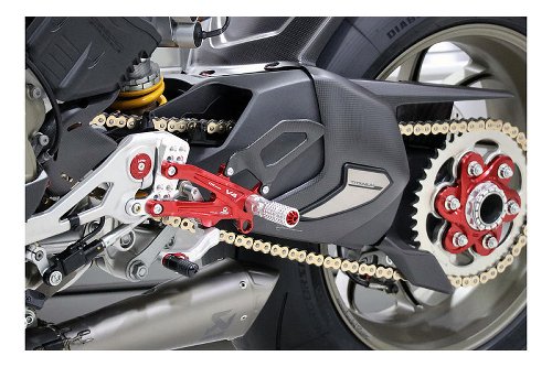 CNC Racing verstellbare Fußrastenanlage, Carbon, PRAMAC,