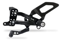 CNC Racing verstellbare Fußrastenanlage, Carbon, silber -