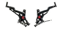 CNC Racing Adjustable rear sets, SPORT, folding, black -