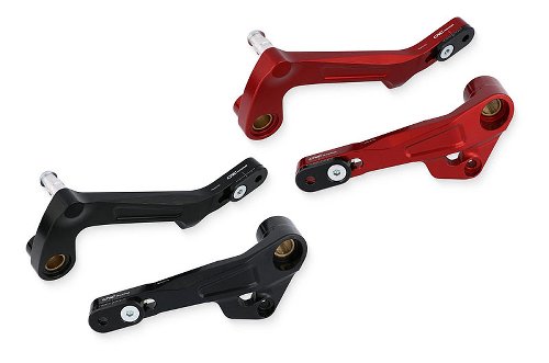 CNC Racing Gear/Rear brake levers kit, SLIDE, black - Ducati