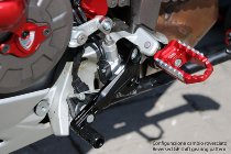 CNC Racing Gear/Rear brake levers kit, SLIDE, red - Ducati