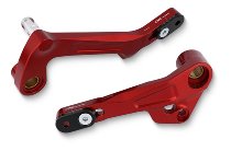 CNC Racing Brems-/Schaltfusshebel Satz, SLIDE, rot - Ducati