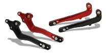 CNC Racing Gear/Rear brake levers kit, SLIDE, black - Ducati