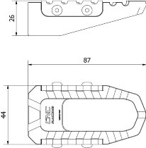 CNC Racing Kit poggiapiedi TOURING, pilota, passeggero, nero