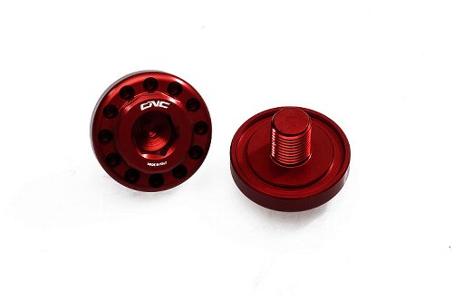 CNC Racing Central bolt kit for OEM rearsets, red - Ducati