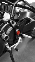 CNC Racing Central bolt kit for OEM rearsets, silver -