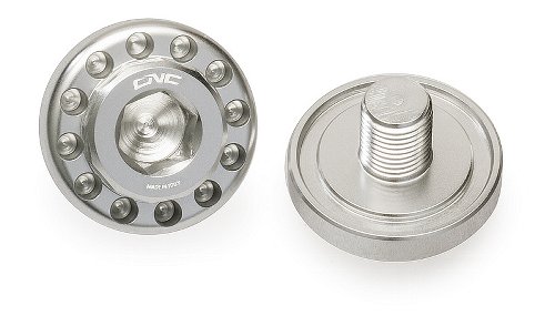 CNC Racing Central bolt kit for OEM rearsets, silver -