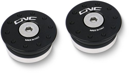 CNC Racing Cap sets for engine guard in steel tube, black -