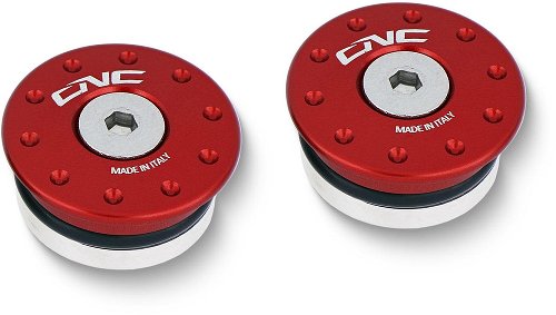 CNC Racing Cap sets for engine guard in steel tube, red -