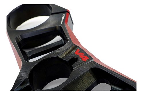 CNC Racing Piastre di sterzo, Ø53mm, nero/rosso - Ducati