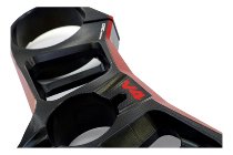 CNC Racing Triple clamps Top yoke, Ø53mm, black/red - Ducati