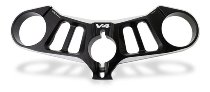 CNC Racing Triple clamps Top yoke, Ø53mm, black/silver -