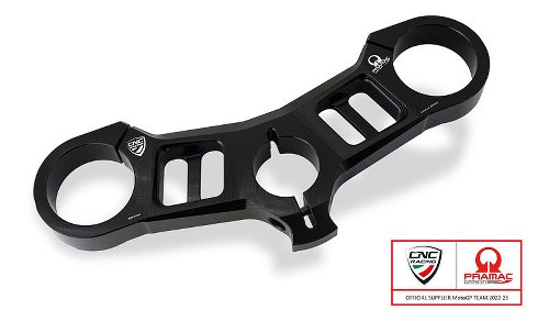 CNC Racing Top yoke, Triple clamps, PRAMAC, black - Ducati