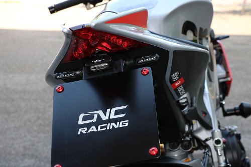 CNC Racing adjustable license plate, black - Aprilia